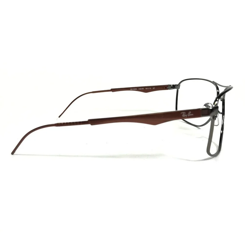 Ray-Ban Sunglasses Frames RB3506 132/83 Brown Gray Gunmetal Wire Rim 64-13-120